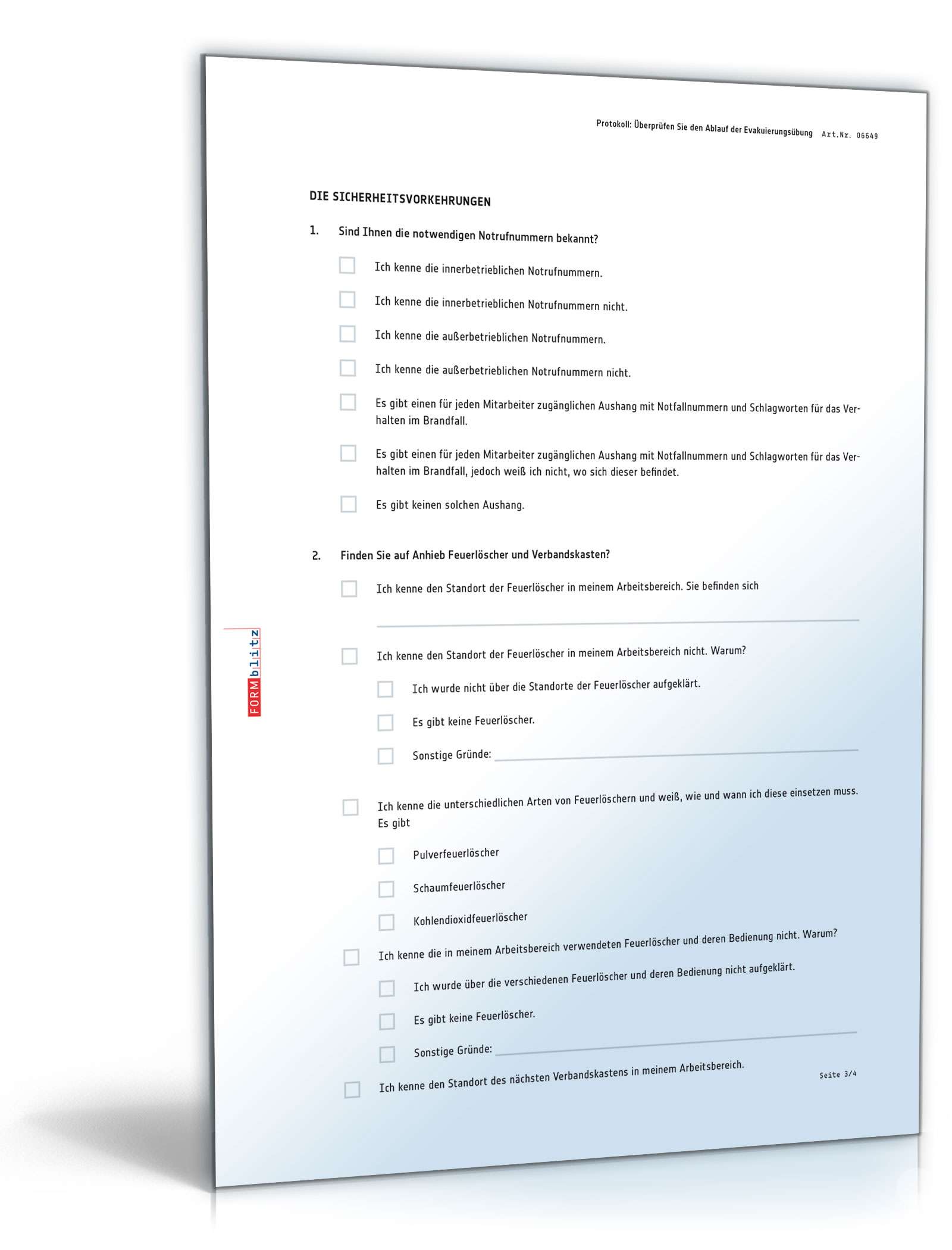 Checkliste: Überprüfen Sie den Ablauf der Evakuierung PDF. Seite: 3
