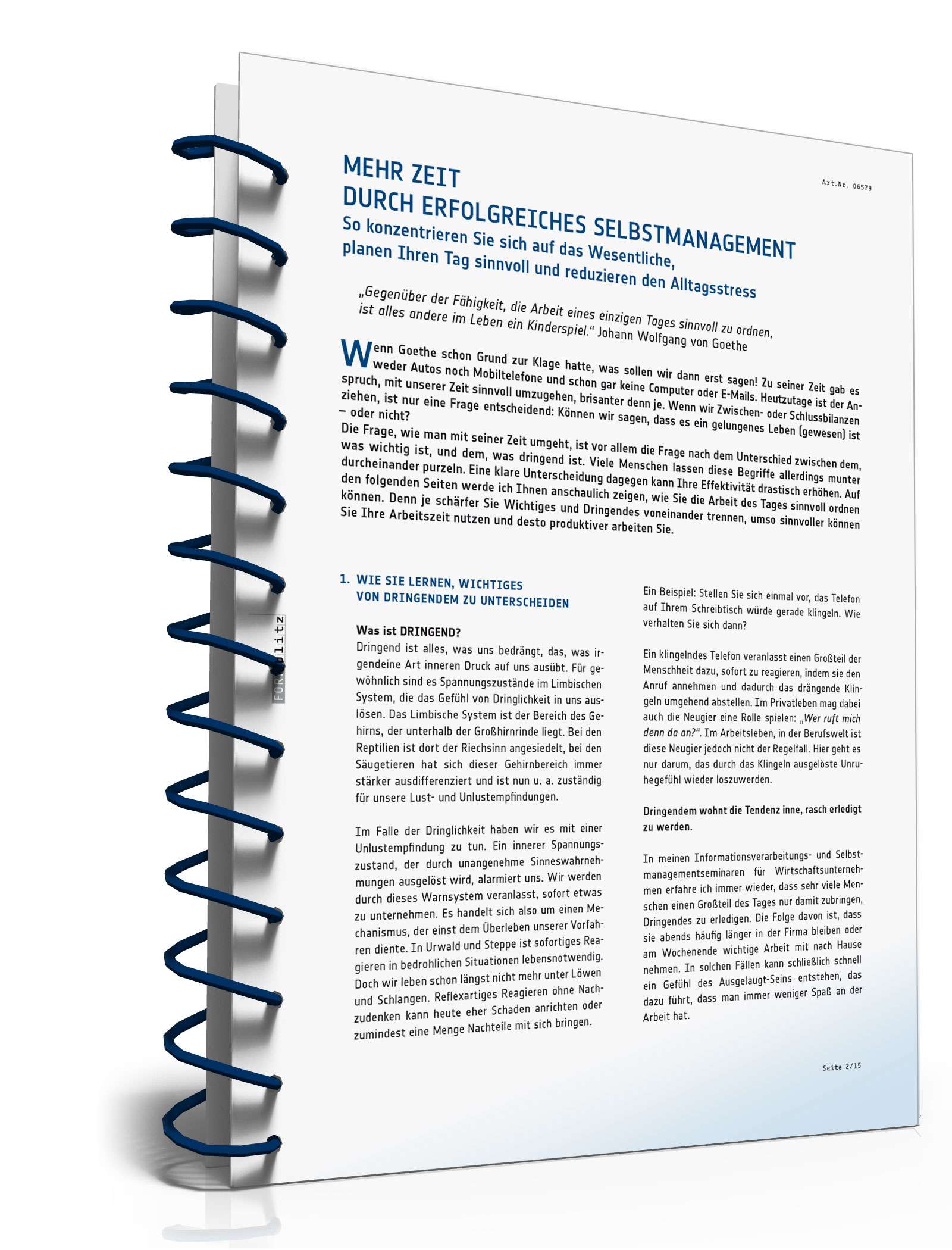 Mehr Zeit durch erfolgreiches Selbstmanagement PDF. Seite: 3