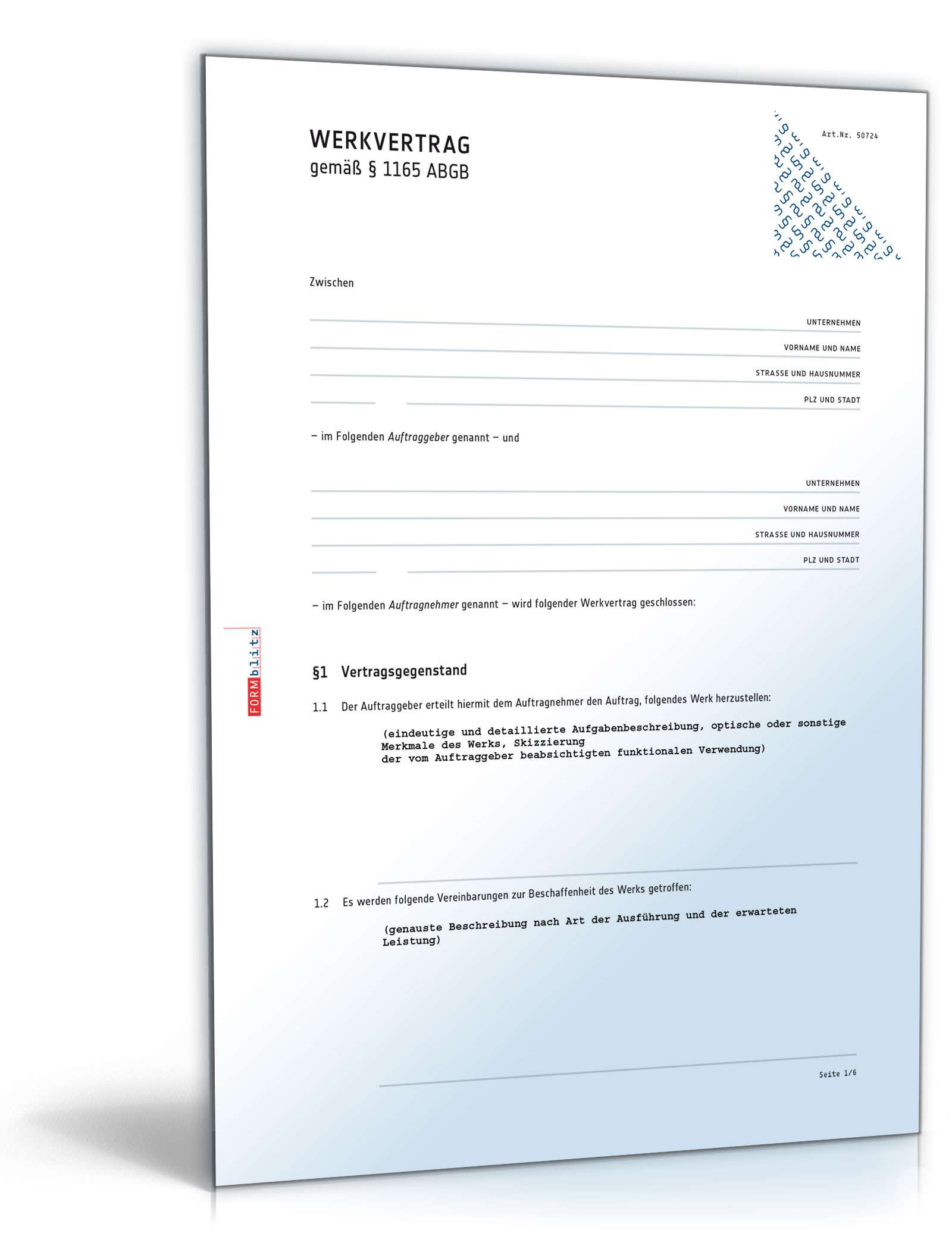 Werkvertrag (allgemein) PDF