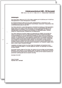 Dienstzeugnis-Paket (Rettungsassistent/in / Sanitäter/in) Excel