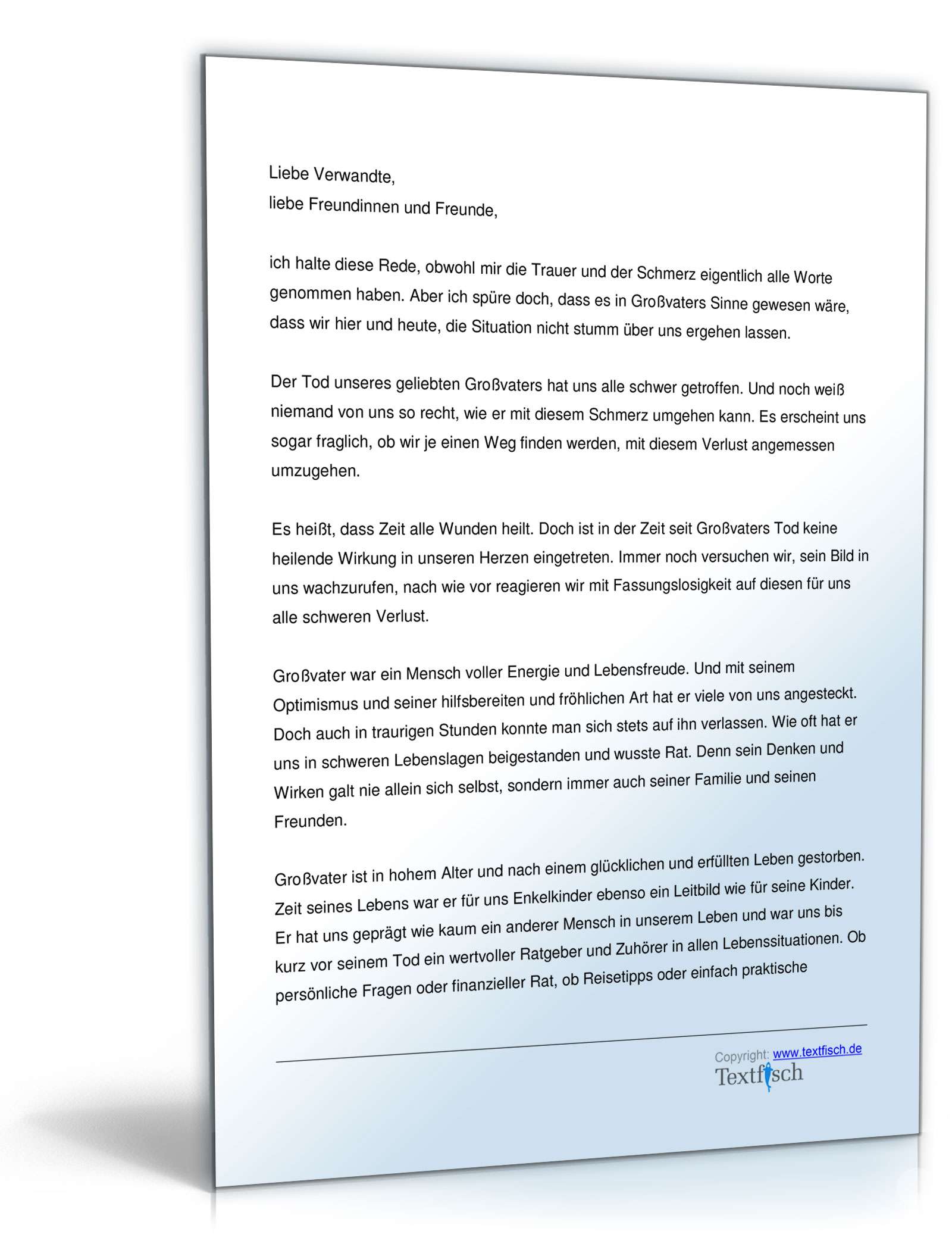 Trauerrede für Großvater PDF. Seite: 2