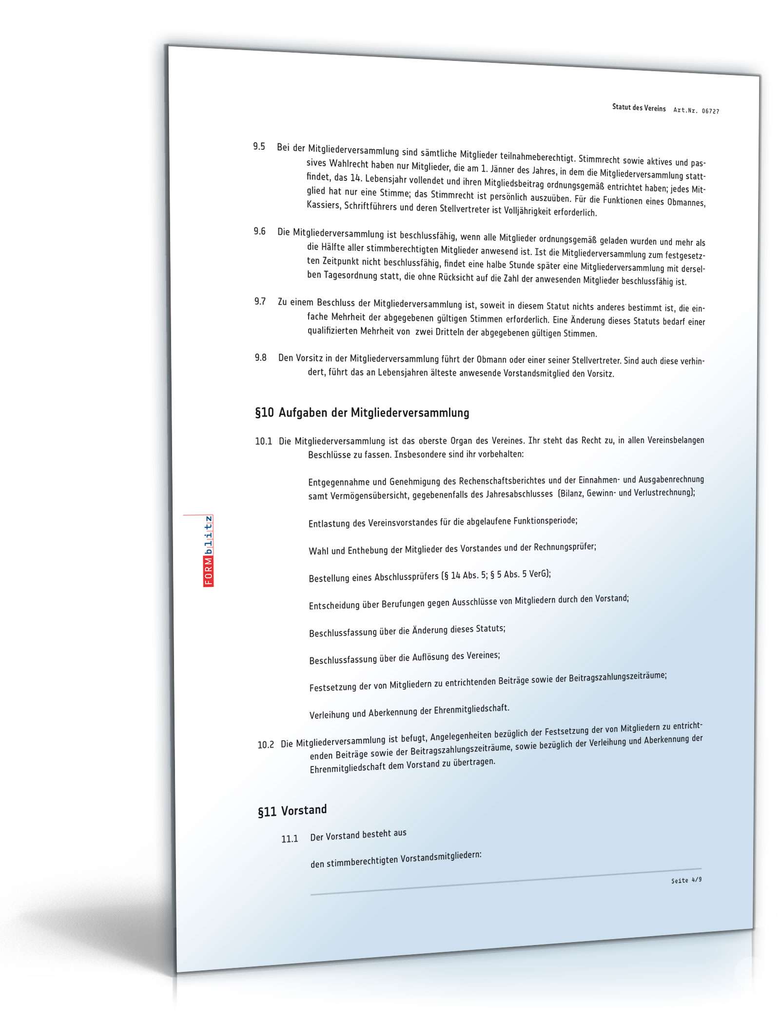 Statut des Vereins PDF. Seite: 4