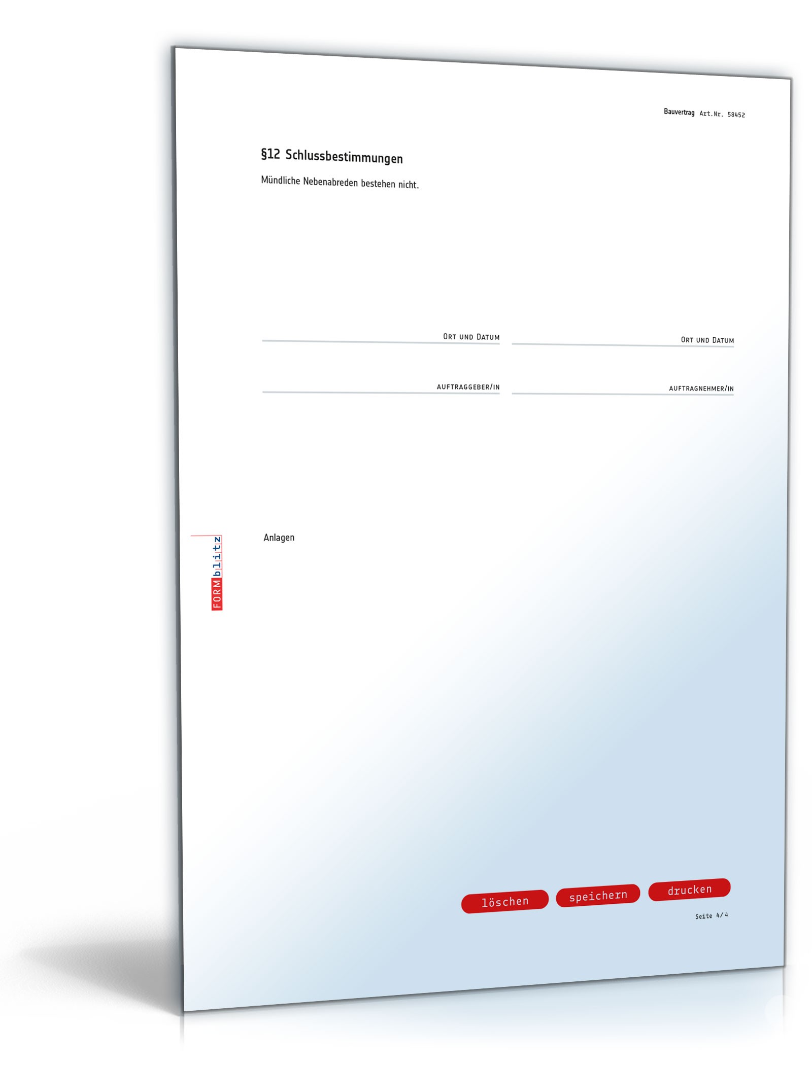 Bauvertrag PDF. Seite: 4