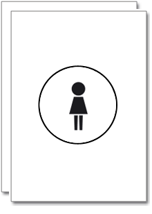 Schilder WC (Damen, Herren, Behinderte) Excel