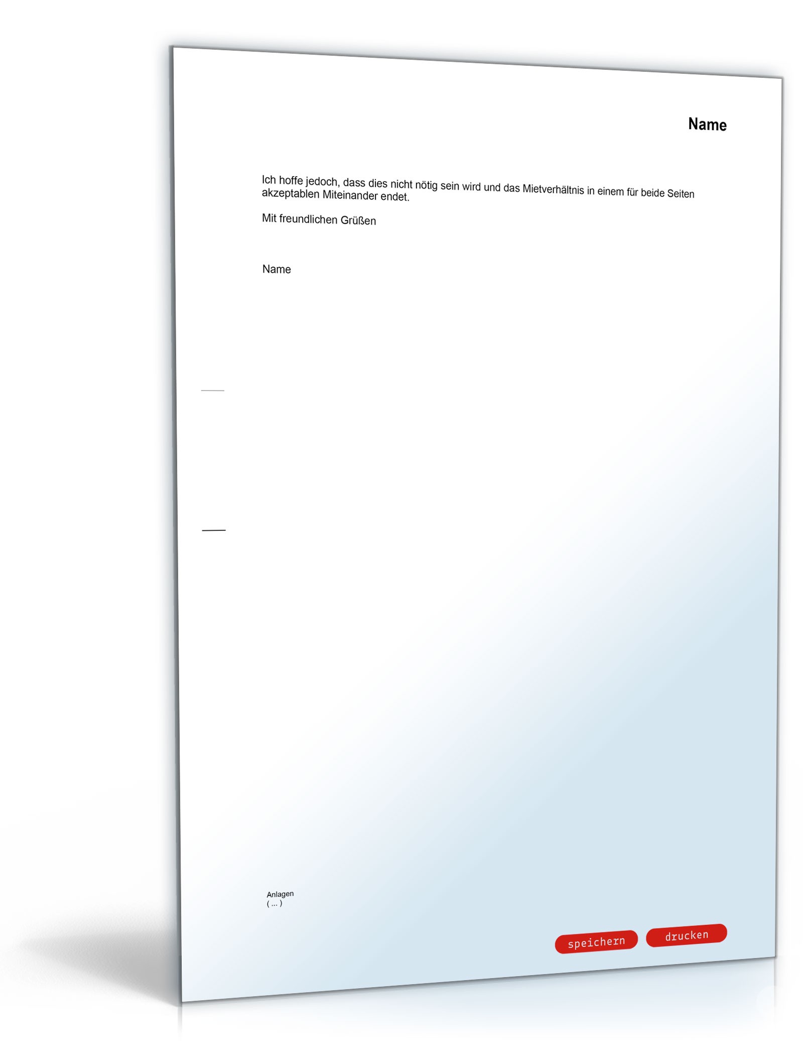 Abmahnung wegen "Abwohnen" einer Kaution PDF. Seite: 2