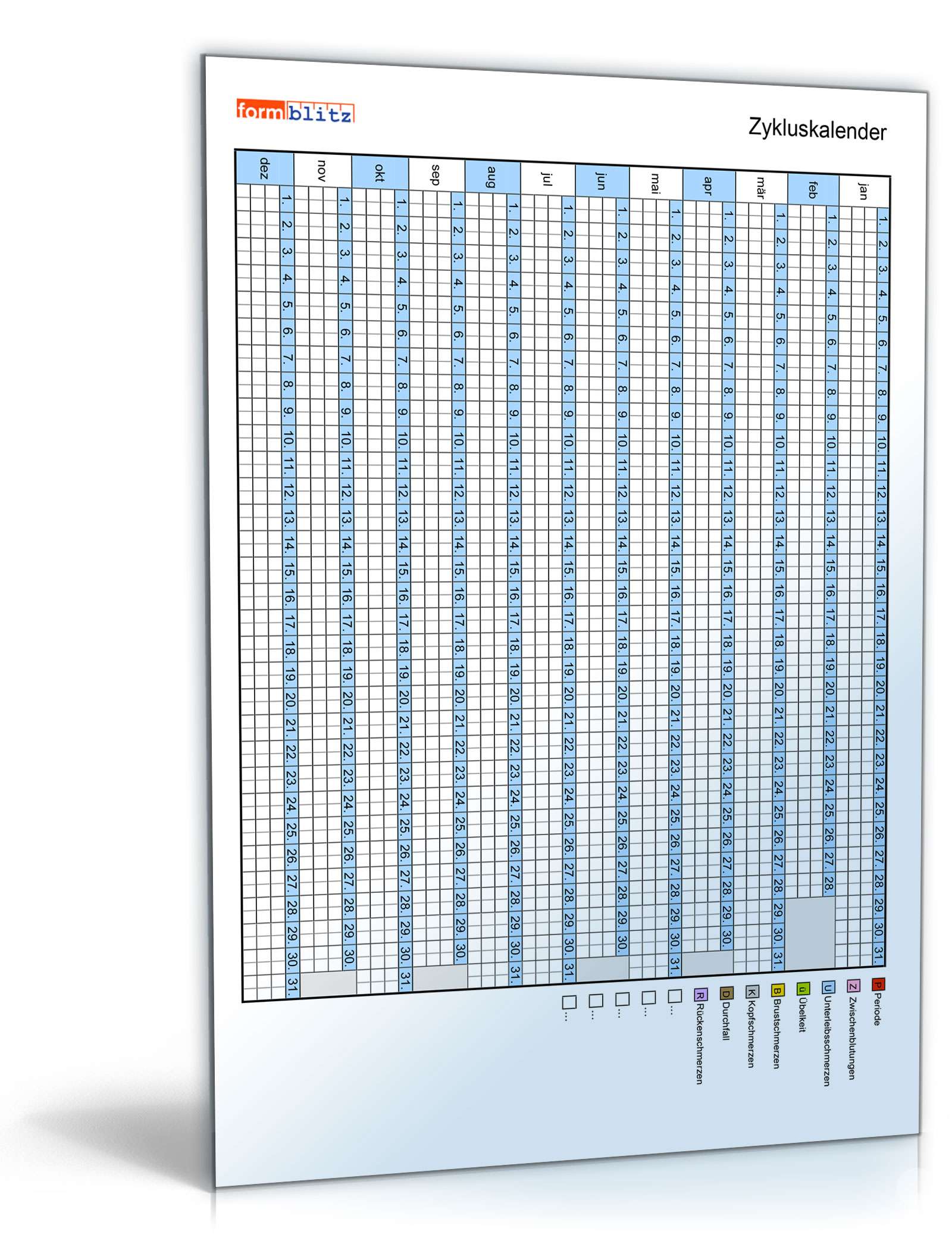 Zykluskalender PDF