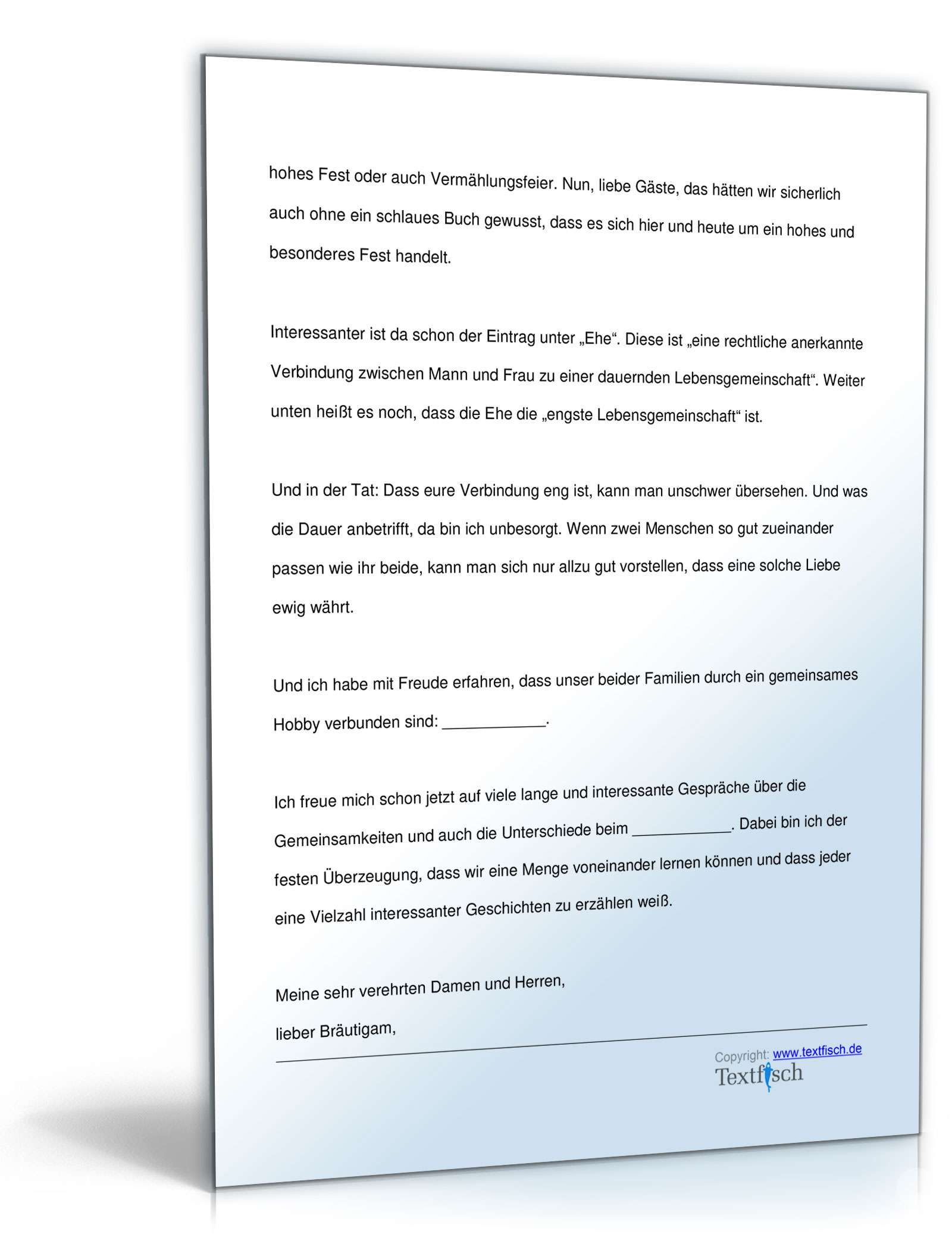 Hochzeitsrede vom Vater der Braut PDF. Seite: 3