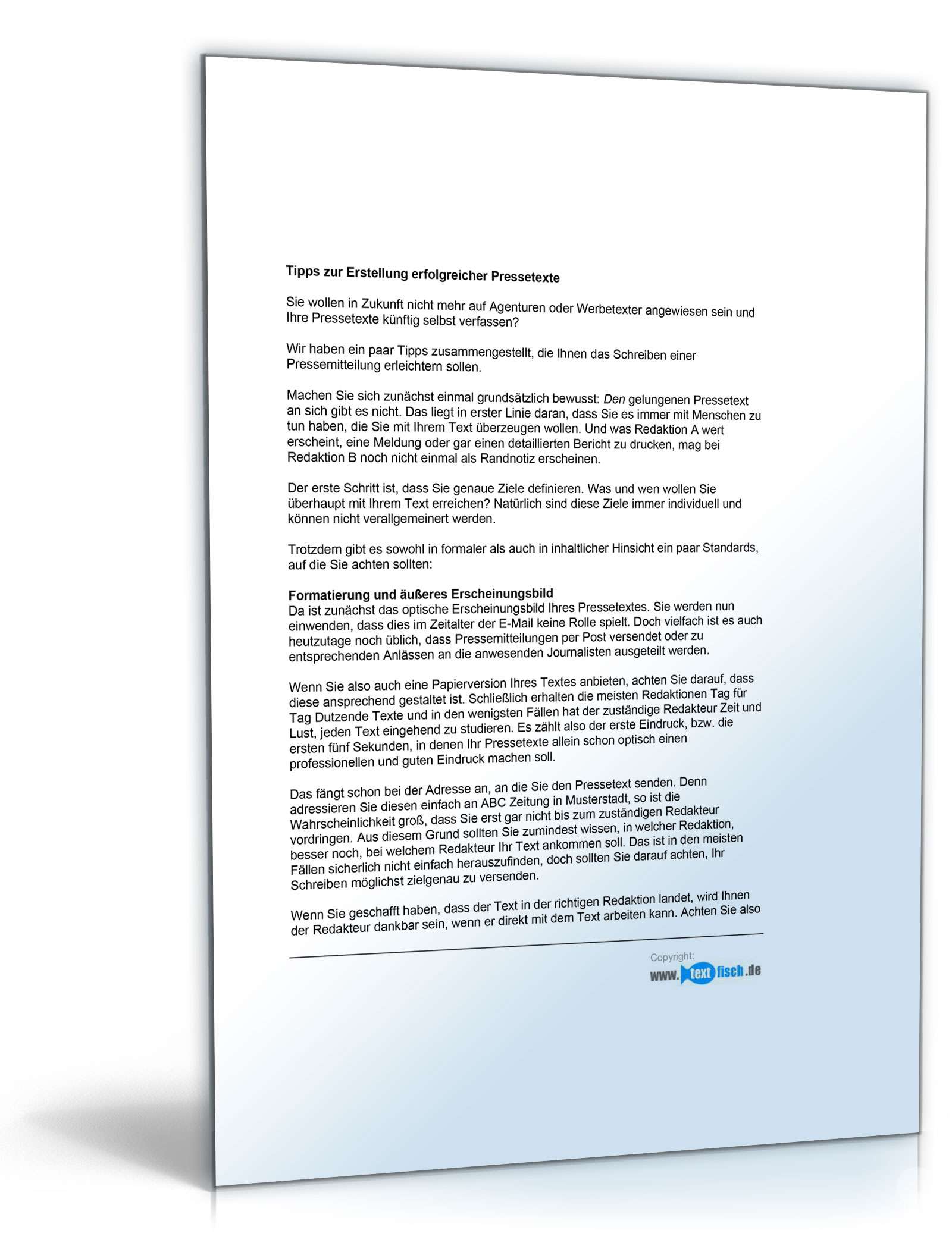Pressemitteilung zur Ankündigung einer Tournee PDF. Seite: 3