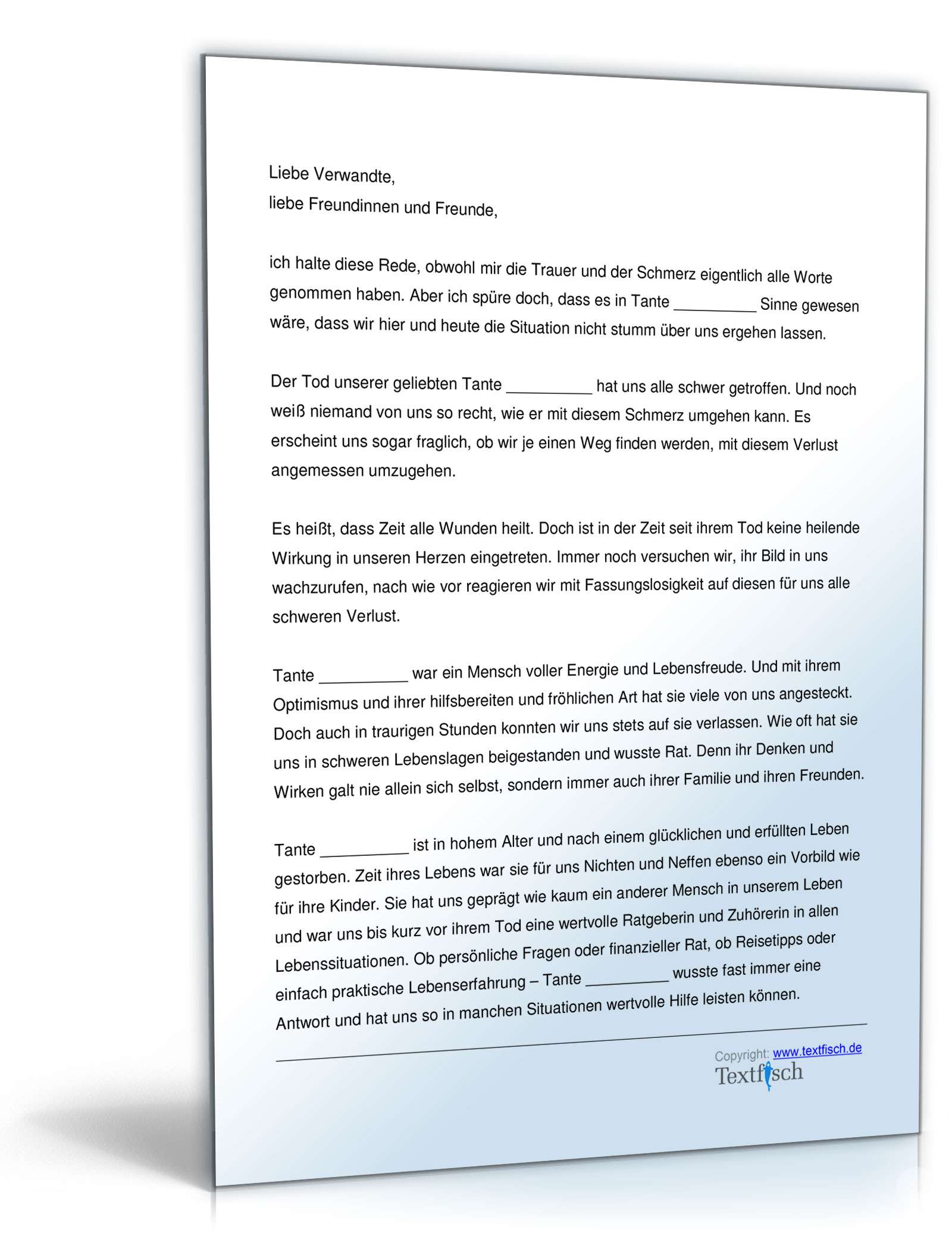 Trauerrede für eine Tante  PDF. Seite: 2