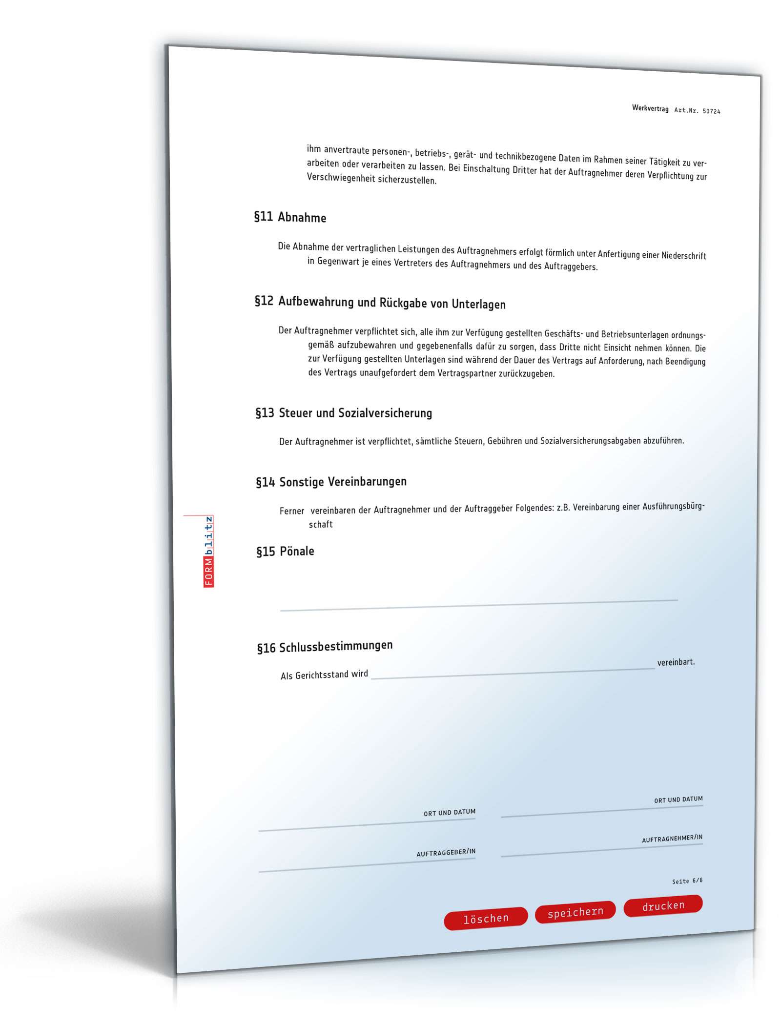 Werkvertrag (allgemein) PDF. Seite: 6