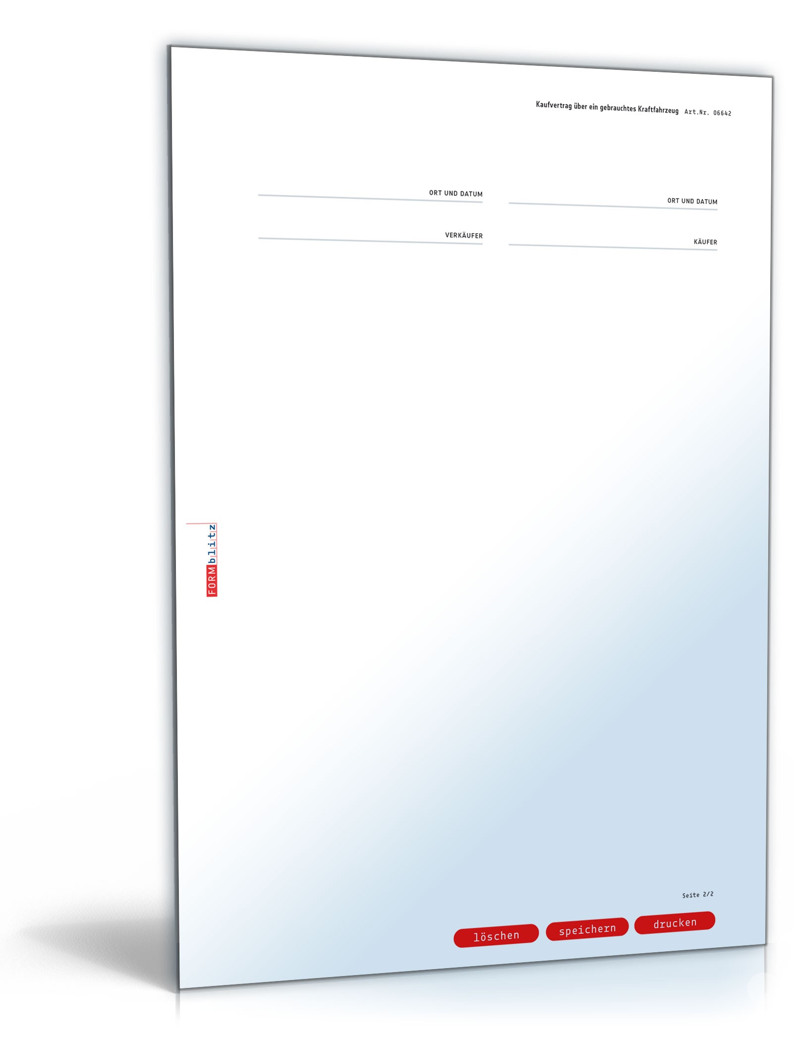 Kaufvertrag über ein gebrauchtes Fahrzeug PDF. Seite: 6