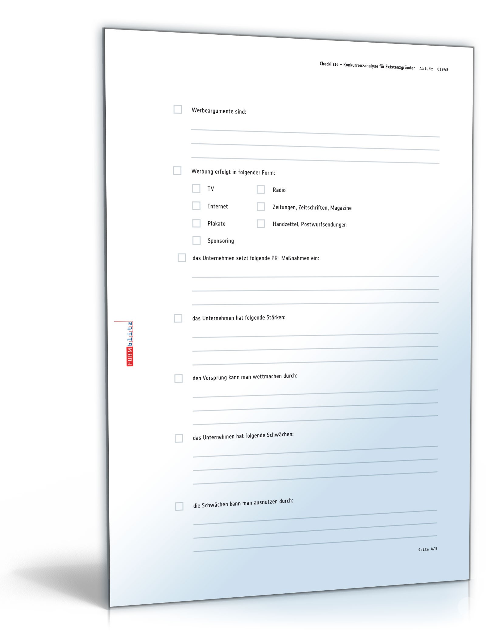 Konkurrenzanalyse für Existenzgründer PDF. Seite: 4