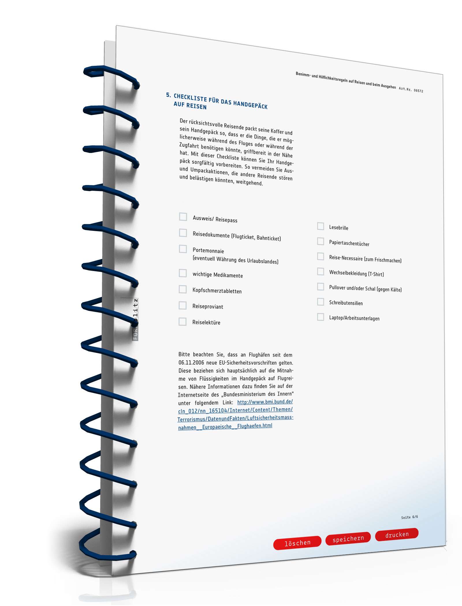 Benimm- und Höflichkeitsregeln auf Reisen und beim Ausgehen PDF. Seite: 7