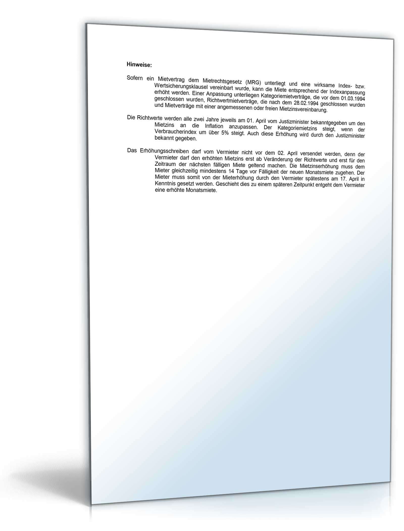 Ankündigung einer Mieterhöhung Word. Seite: 3