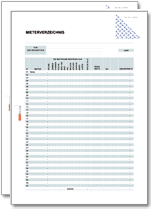 Mieterverzeichnis Excel