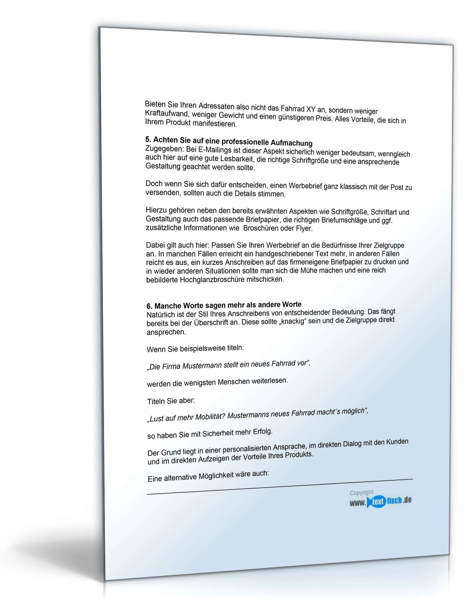 Werbebrief für eine Unternehmensberatung PDF. Seite: 4