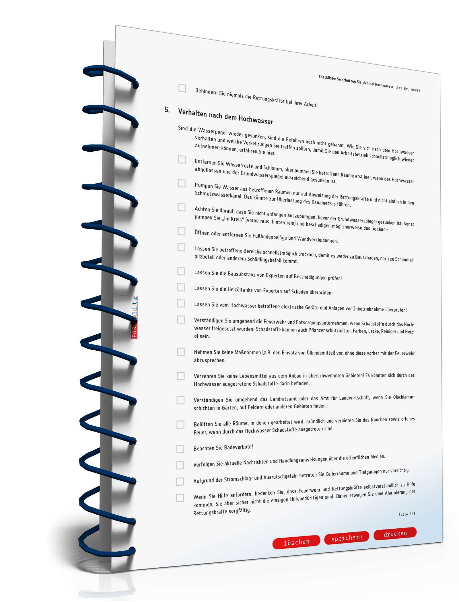 Mensch, Unternehmen, Immobilie – So schützen Sie sich bei Hochwasser PDF. Seite: 6