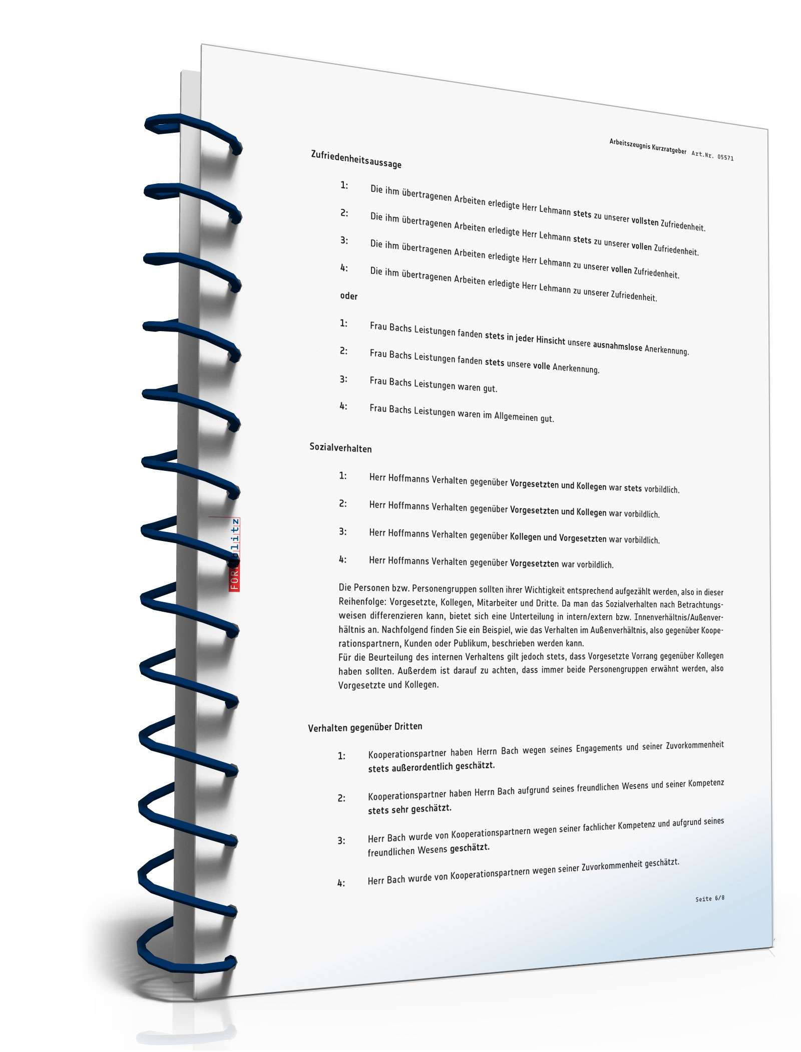 Das Arbeitszeugnis – korrekt erstellt und richtig interpretiert PDF. Seite: 7