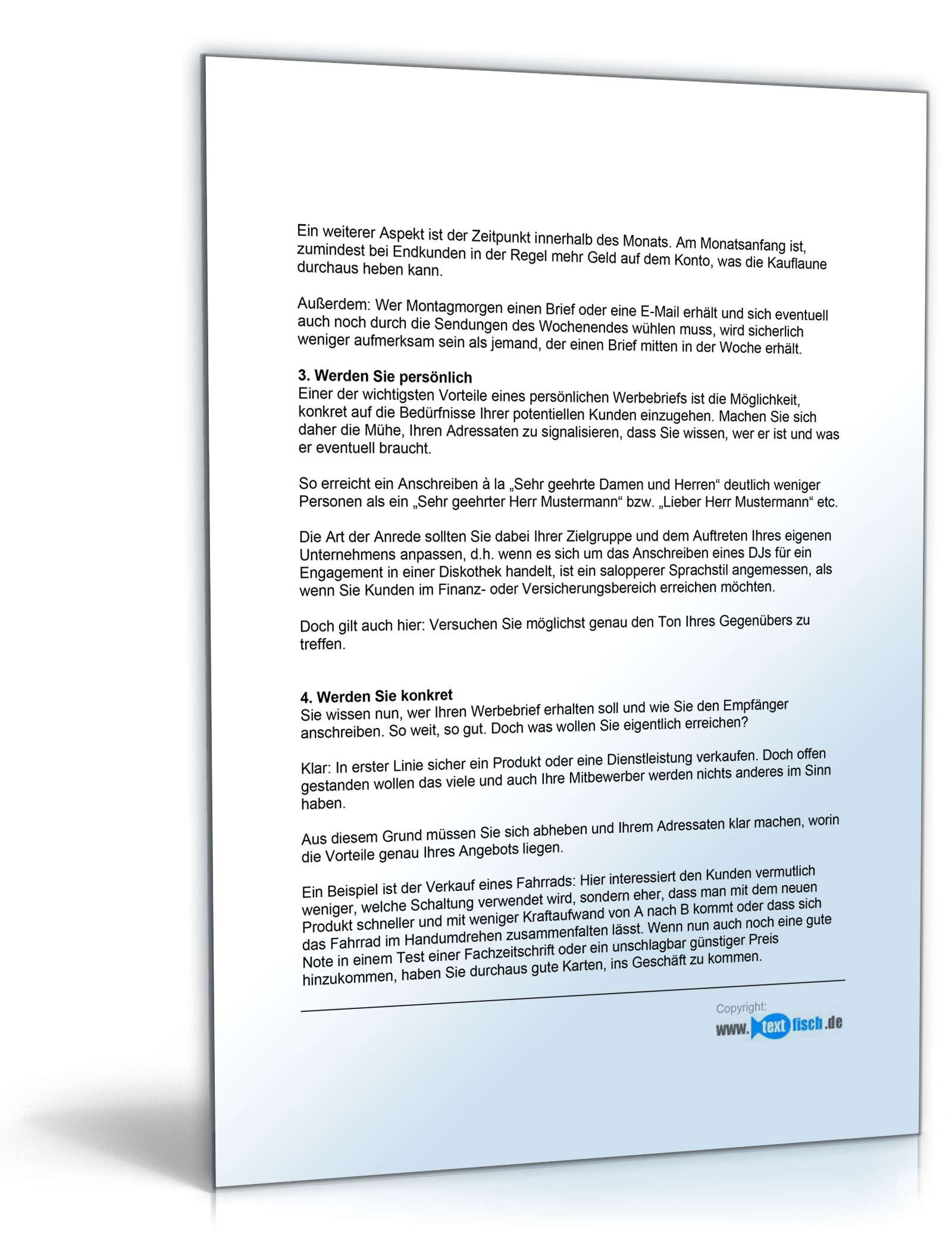 Werbebrief für ein Hotel PDF. Seite: 3