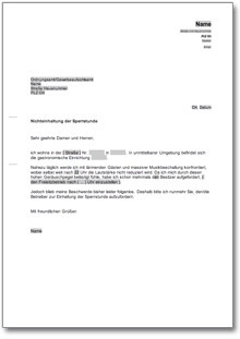 Beschwerde über eine Gaststätte wegen Nichteinhaltung der Sperrstunde Word