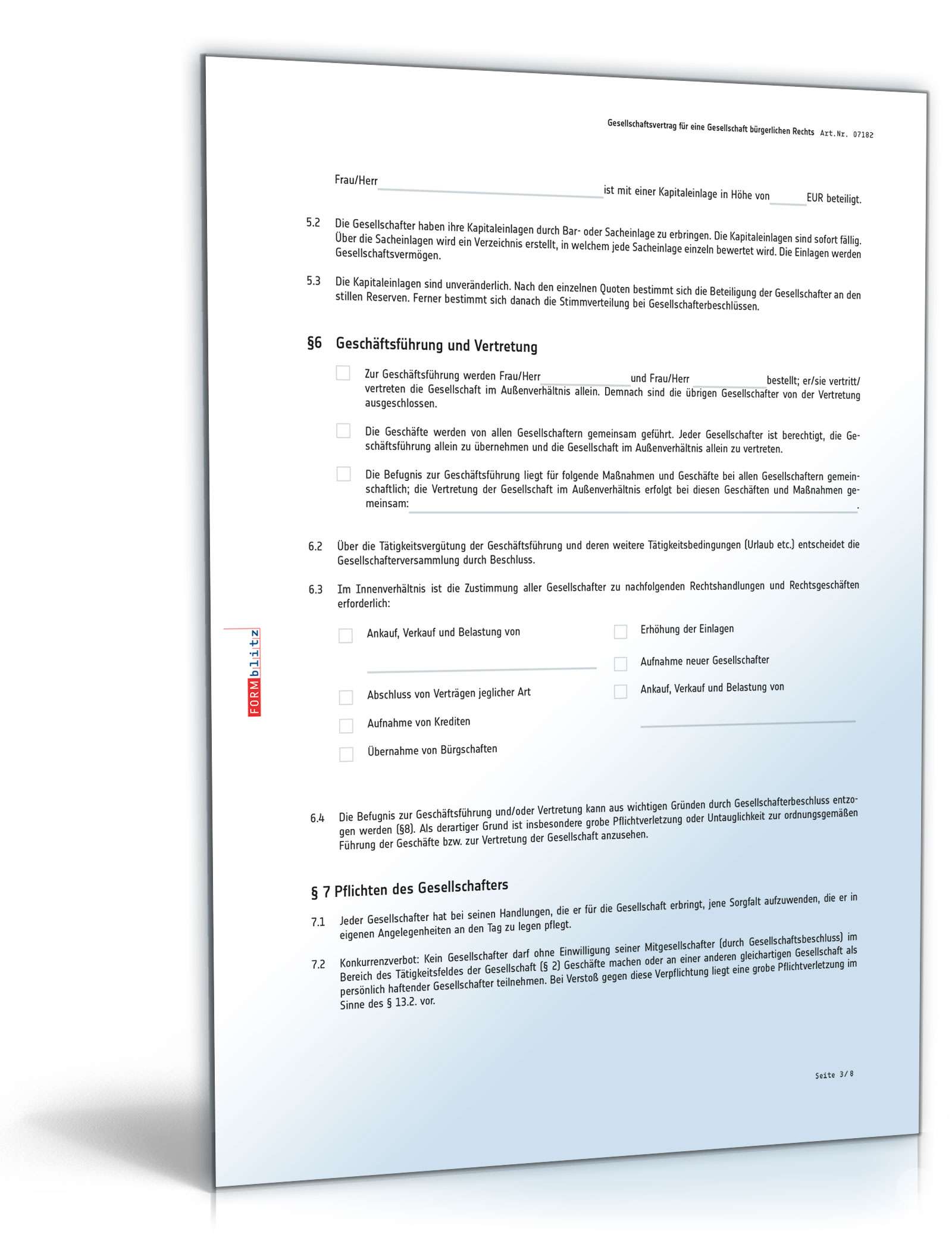 Gesellschaftsvertrag PDF. Seite: 3