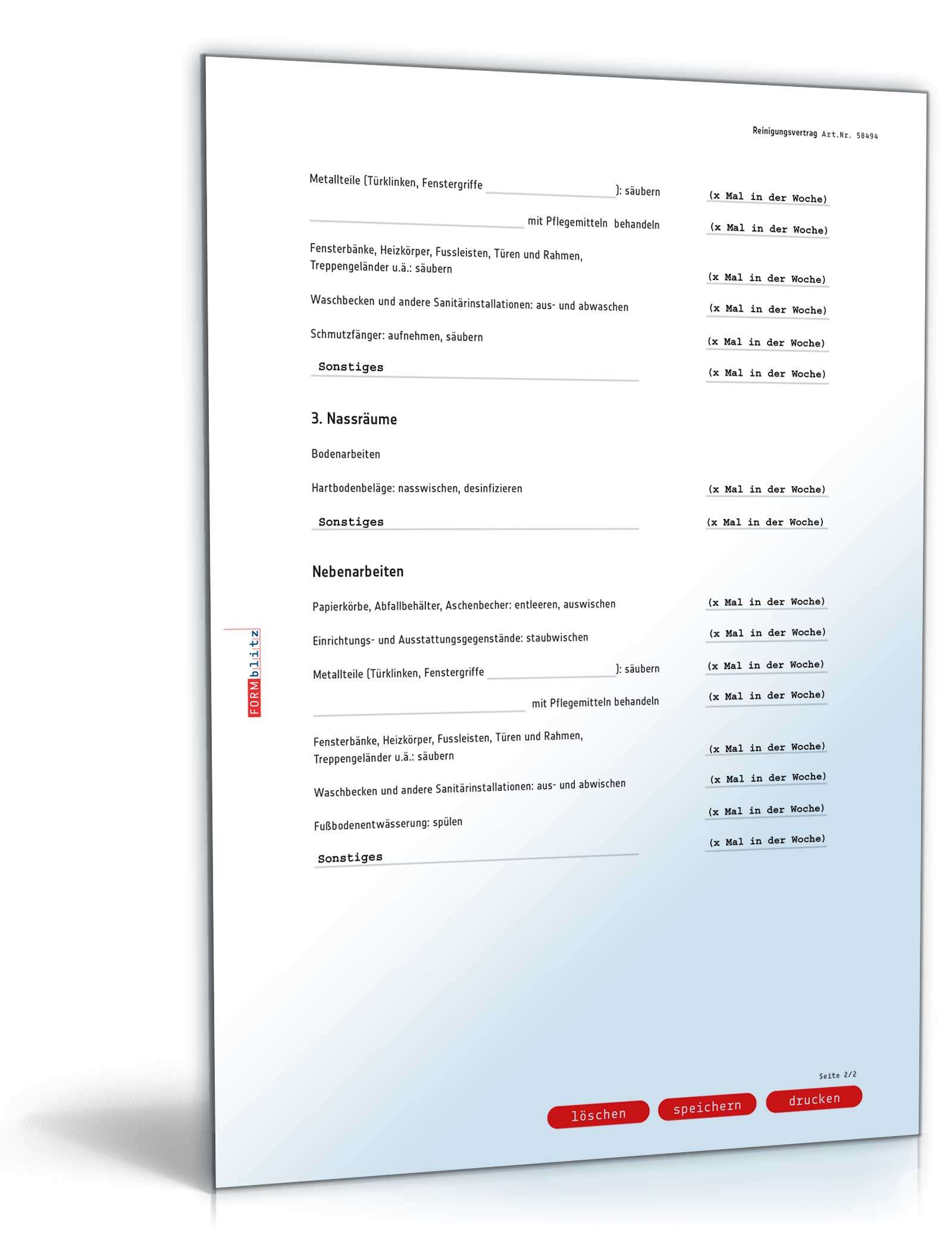 Reinigungsvertrag PDF. Seite: 8