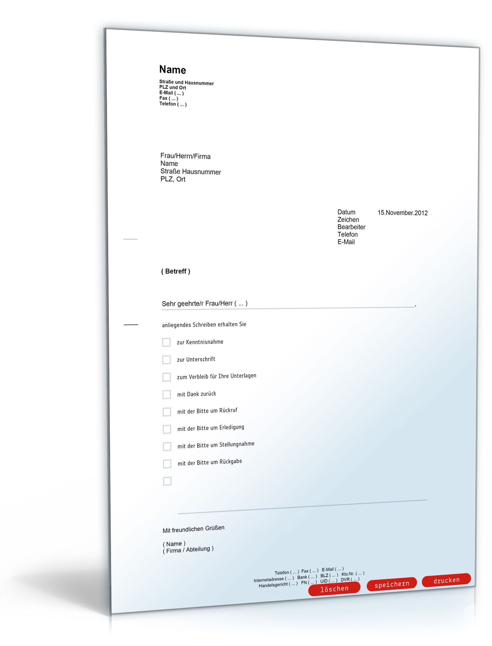 Kurzbrief / Kurzmitteilung PDF