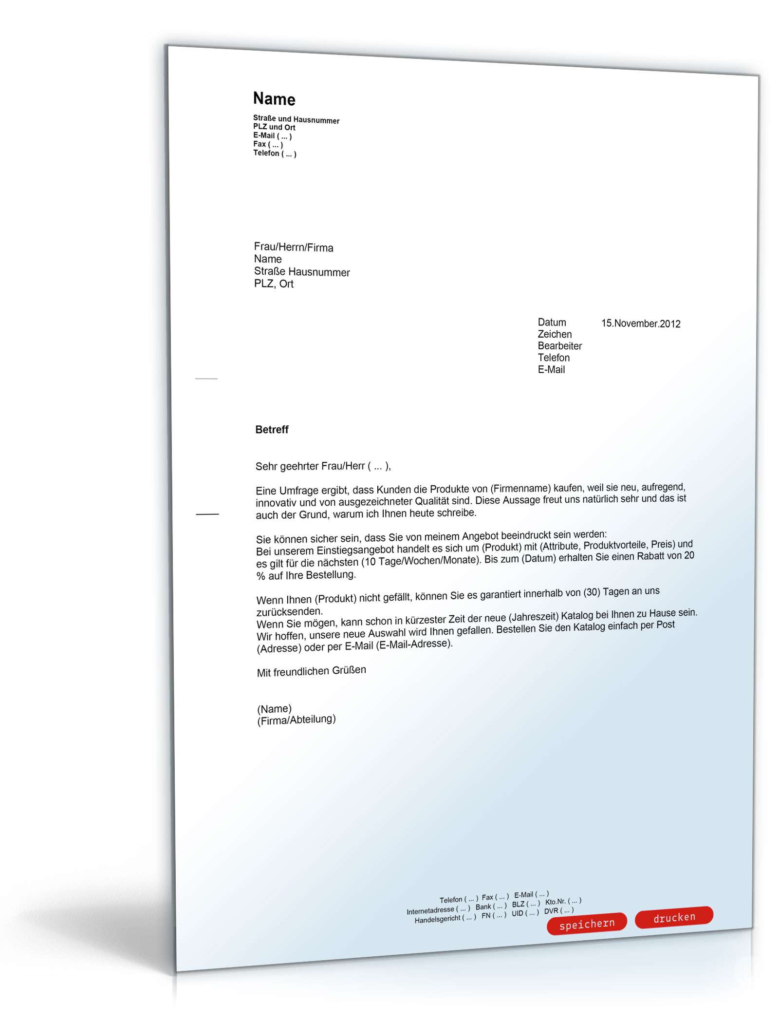 Allgemeiner Werbebrief PDF. Seite: 2