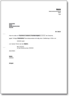 Einmalige Bankvollmacht Word