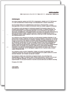 Dienstzeugnis-Paket (Elektroniker/in) Excel