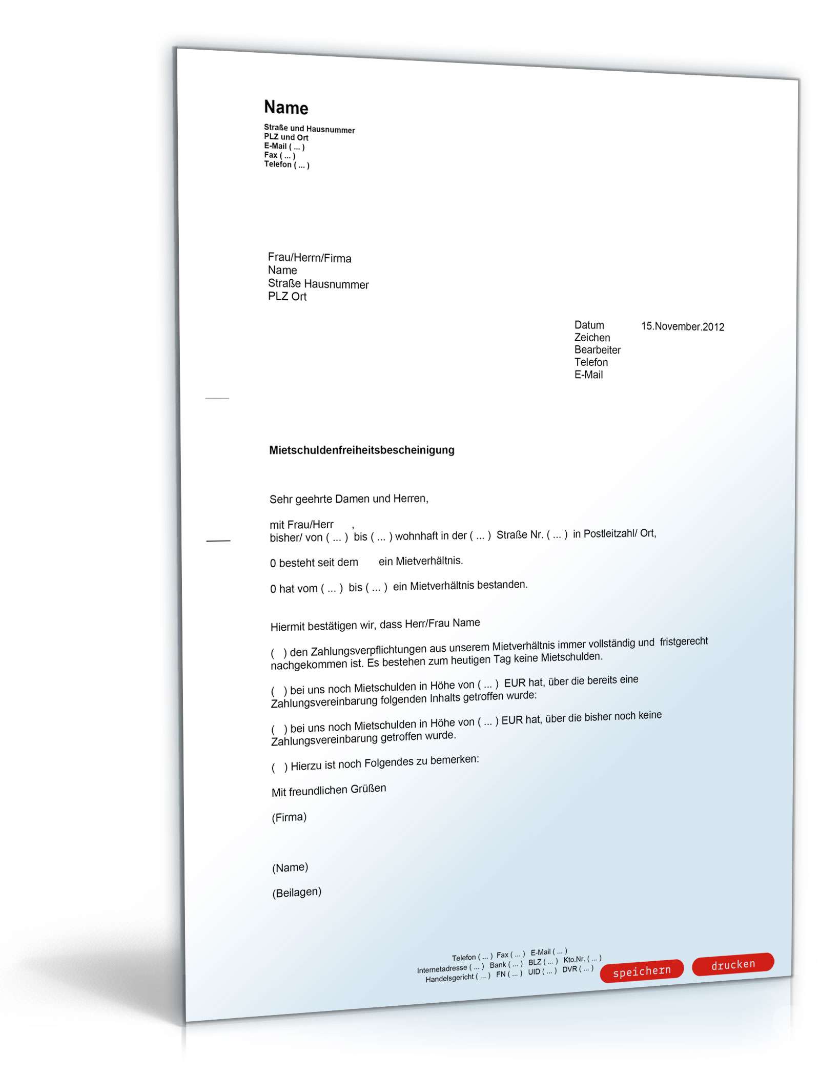 Mietschuldenfreiheitsbescheinigung PDF