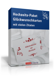Hochzeits-Paket (Glückwünsche) Excel