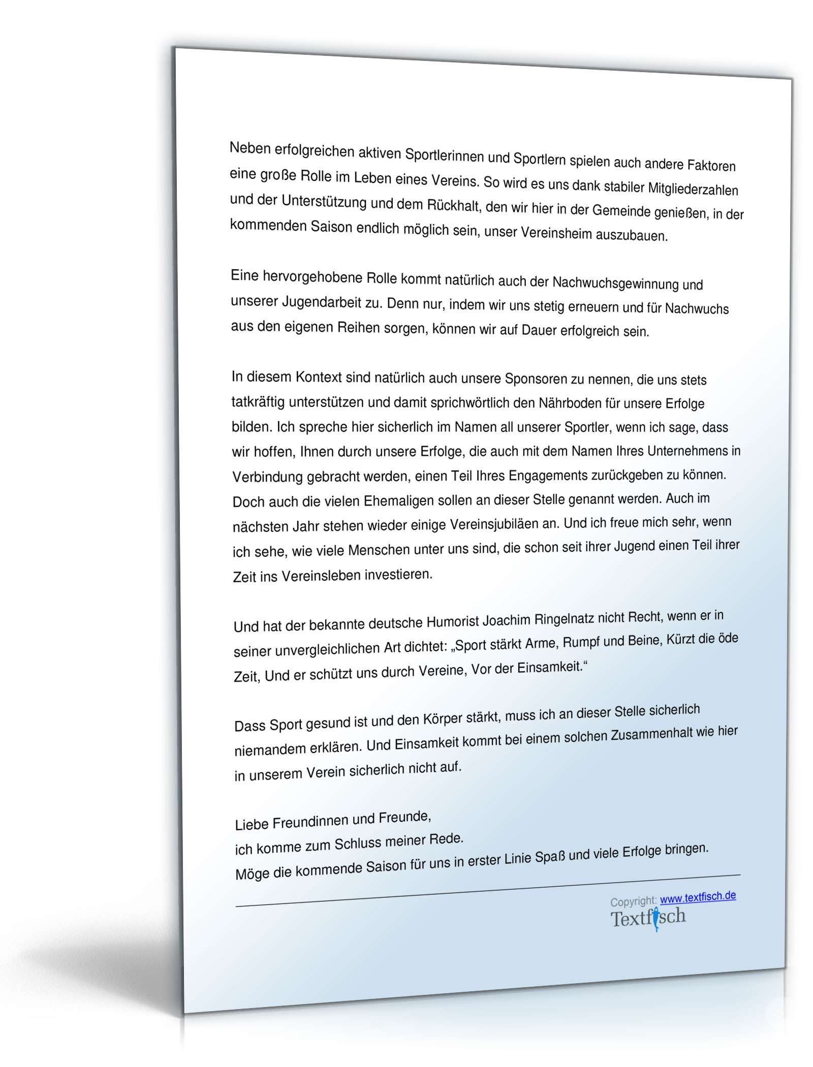 Rede zur Saisoneröffnung eines Sportvereins  PDF. Seite: 3