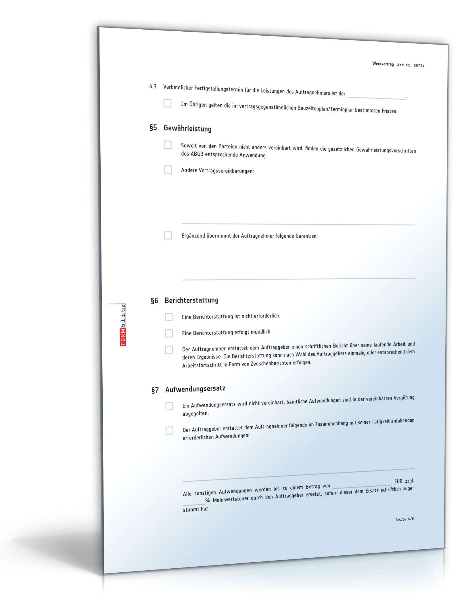 Werkvertrag (allgemein) PDF. Seite: 4