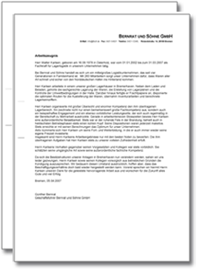 Dienstzeugnis-Paket (Fachkraft für Lagerlogistik) Excel