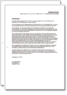 Dienstzeugnis-Paket (Mediendesigner) Excel