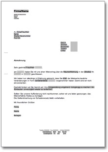 Abmahnung wegen ungenehmigter baulicher Veränderungen Word