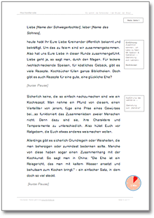 Hochzeitsrede (Bruder / Schwester des Bräutigams) Excel