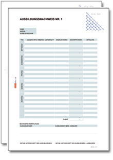 Ausbildungsnachweis für gastronomische Betriebe Excel