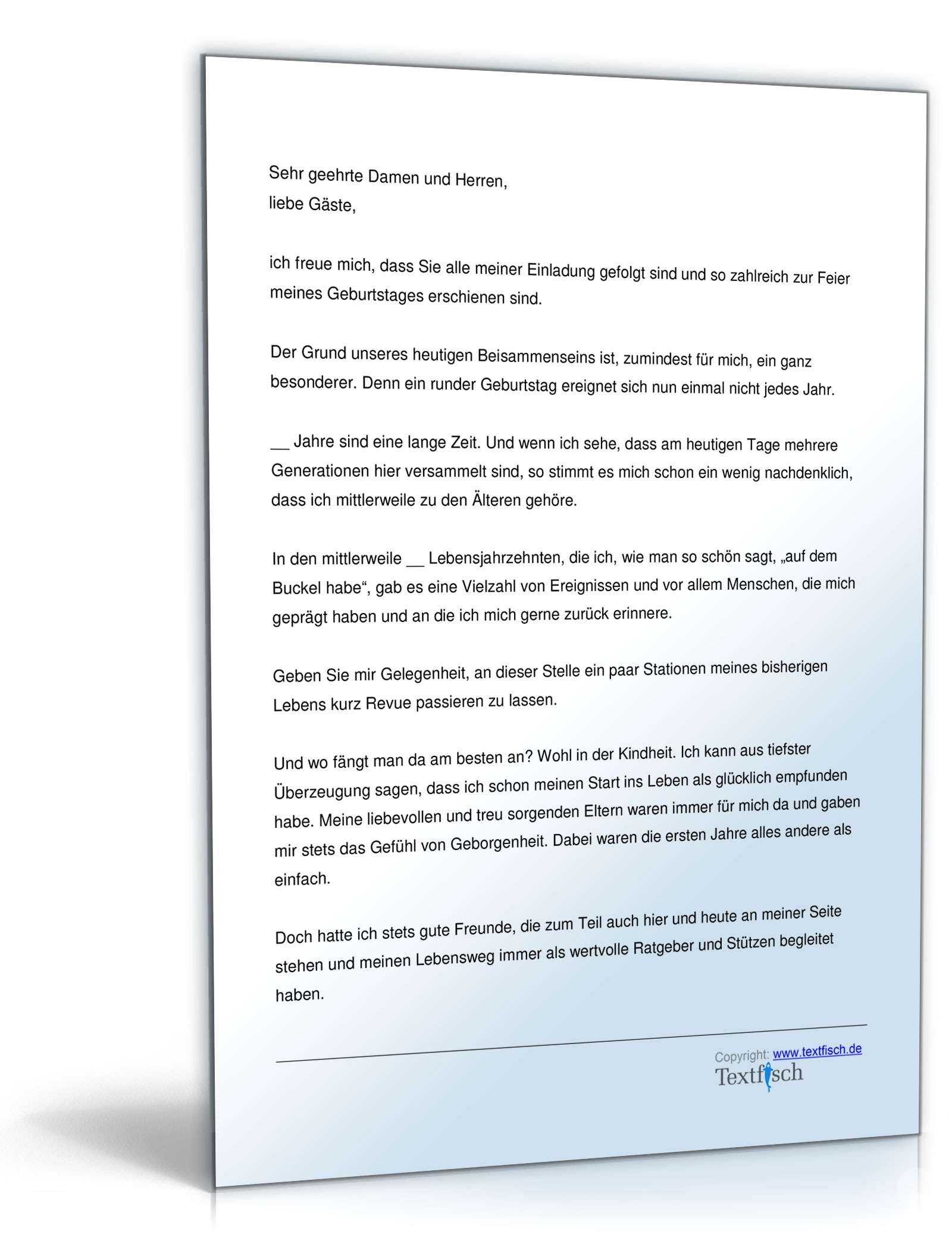 Geburtstagsrede ab 40 Jahren PDF. Seite: 2