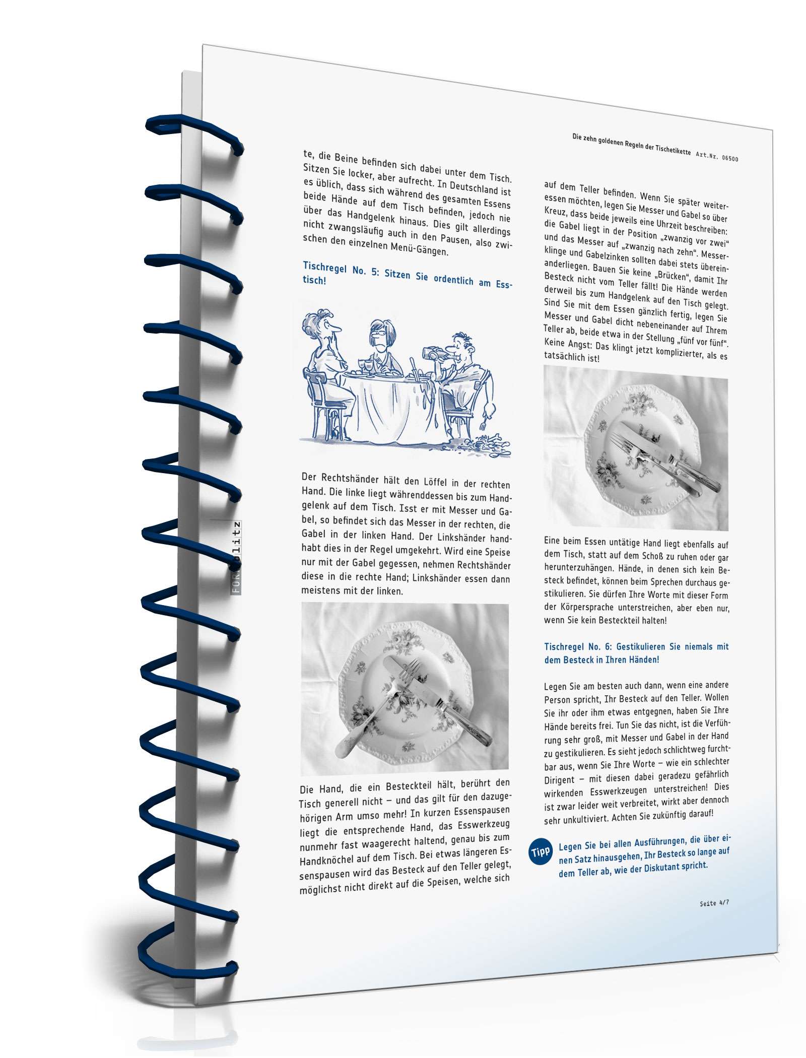 Die zehn goldenen Regeln der Tischetikette PDF. Seite: 5