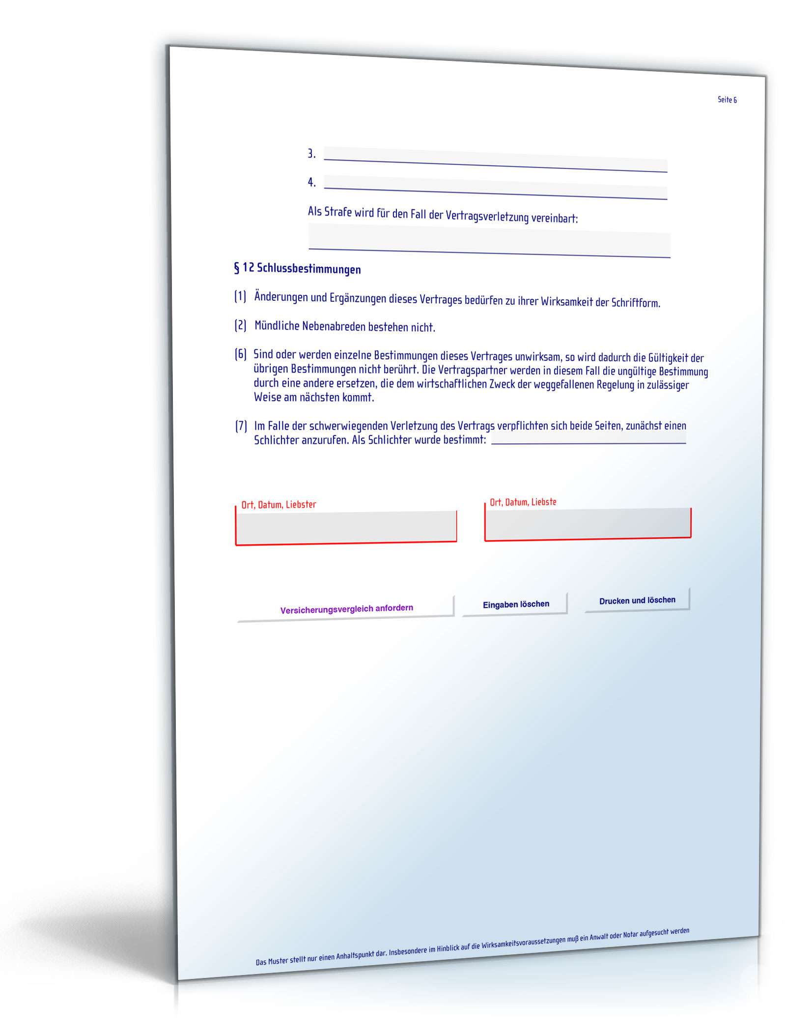 Liebesvertrag PDF. Seite: 6