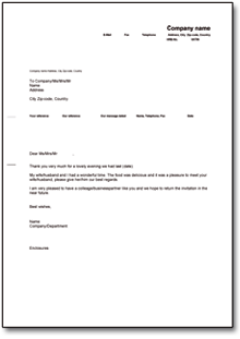 Danksagung nach Einladung (englisch/deutsch) Word