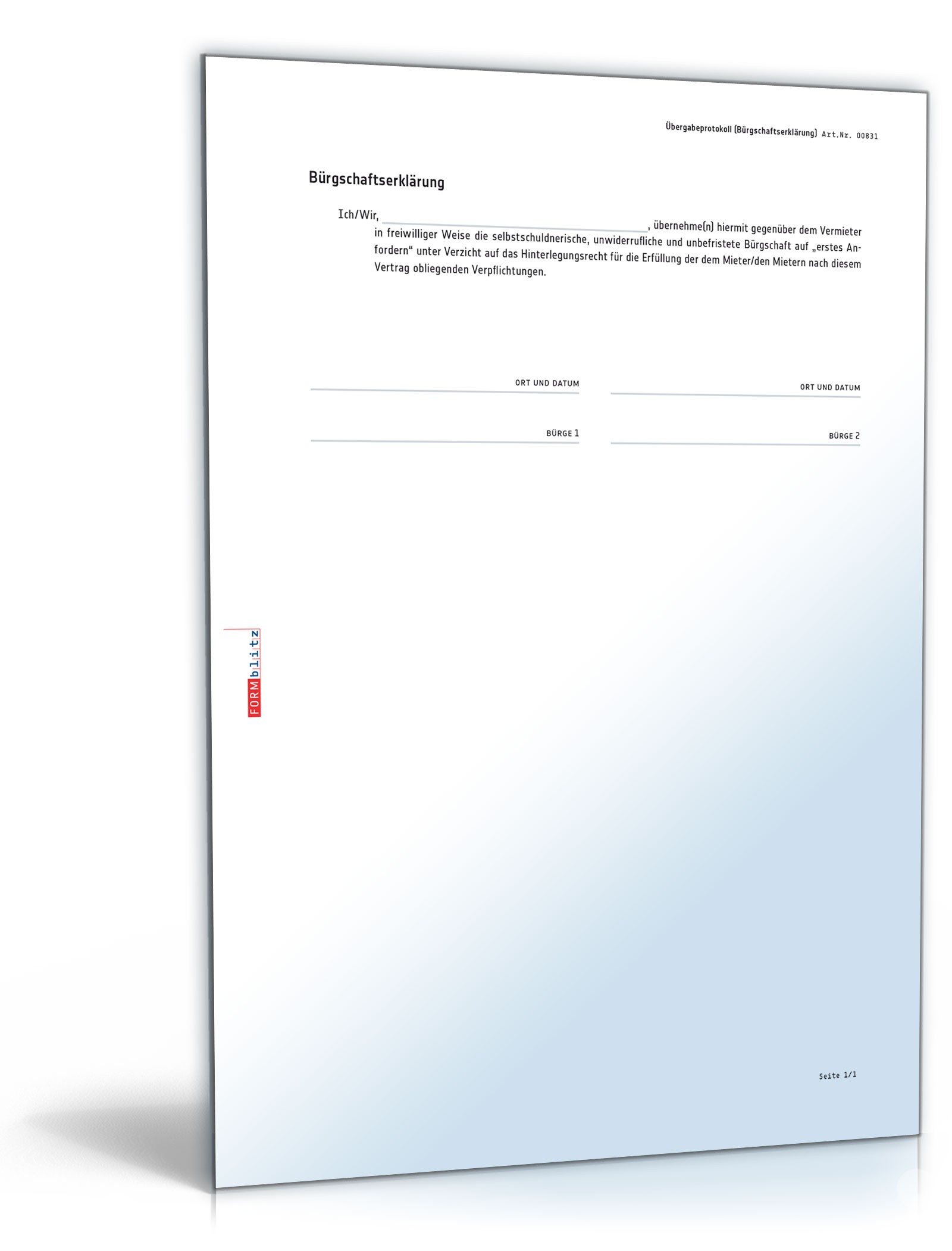 Übergabeprotokoll einer Mietsache mit Zusatzvereinbarung PDF. Seite: 6