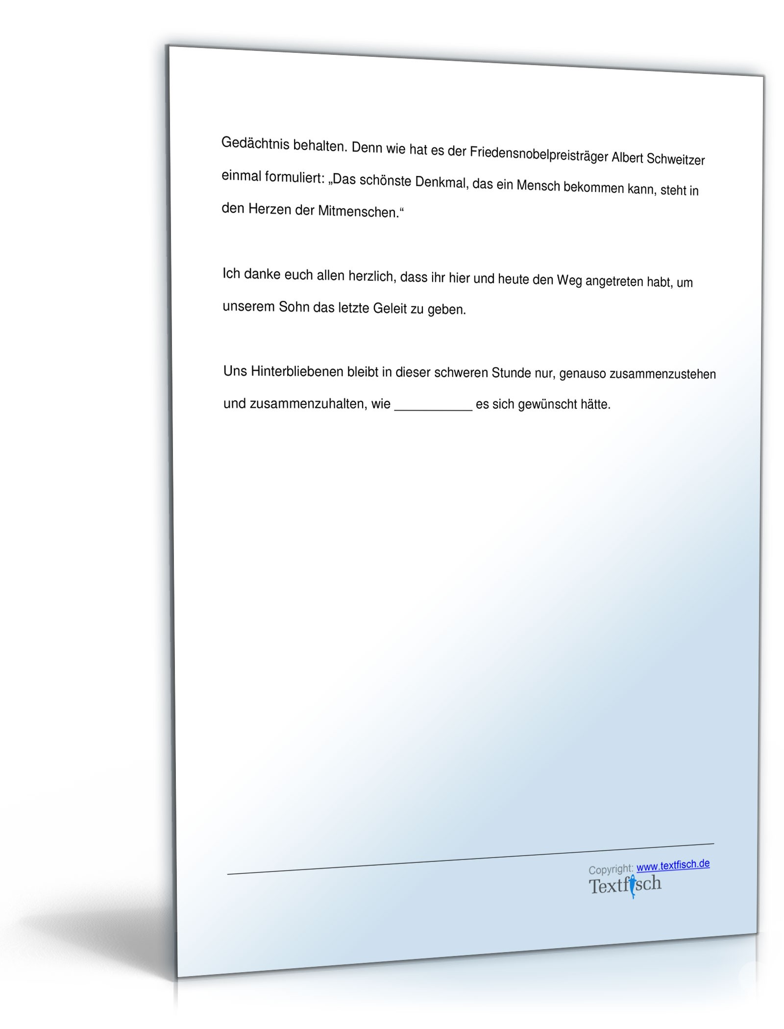 Trauerrede - Sohn stirbt nach Krankheit PDF. Seite: 4