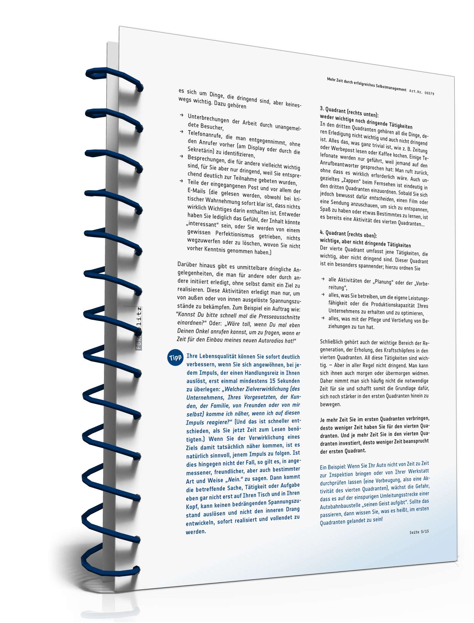 Mehr Zeit durch erfolgreiches Selbstmanagement PDF. Seite: 6