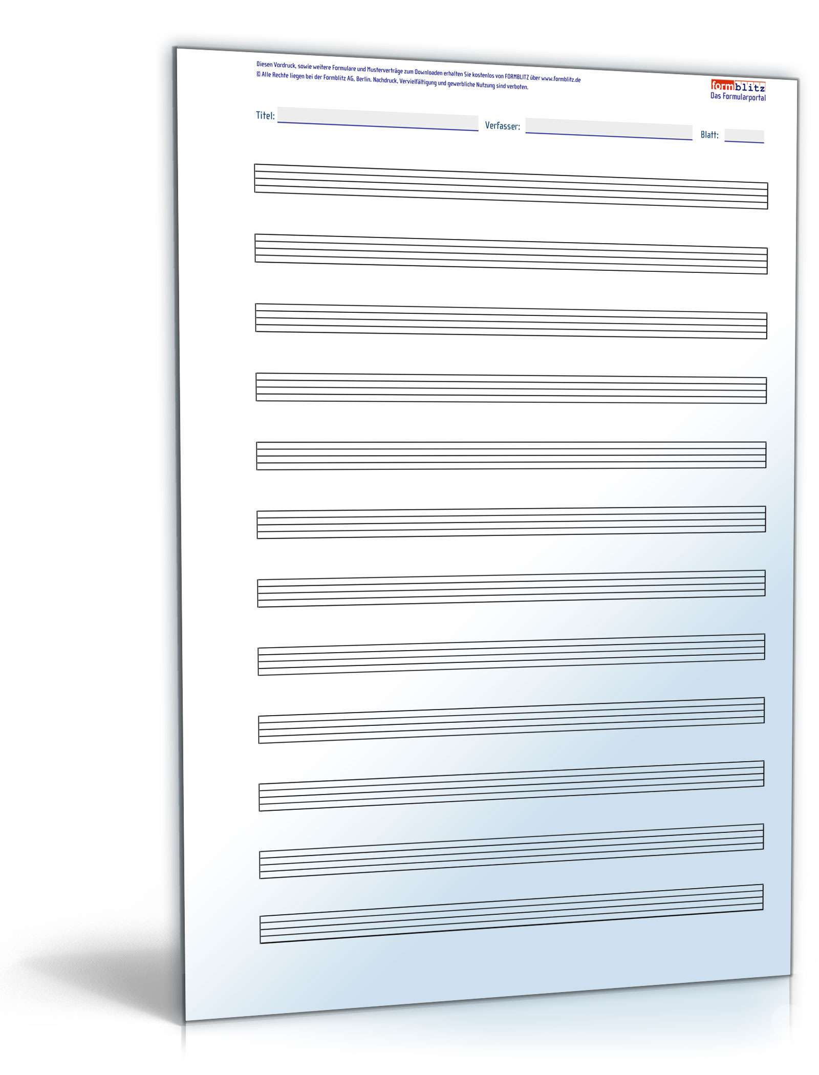 Notenblatt PDF