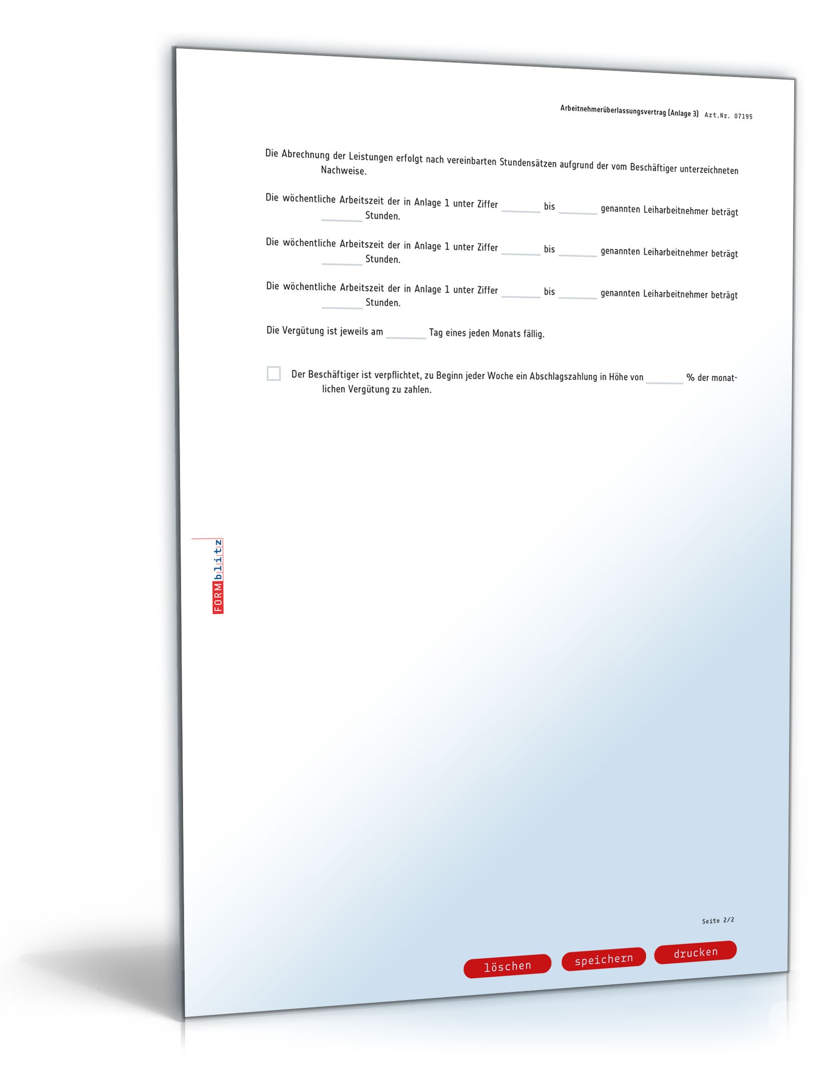 Arbeitnehmerüberlassungsvertrag PDF. Seite: 9