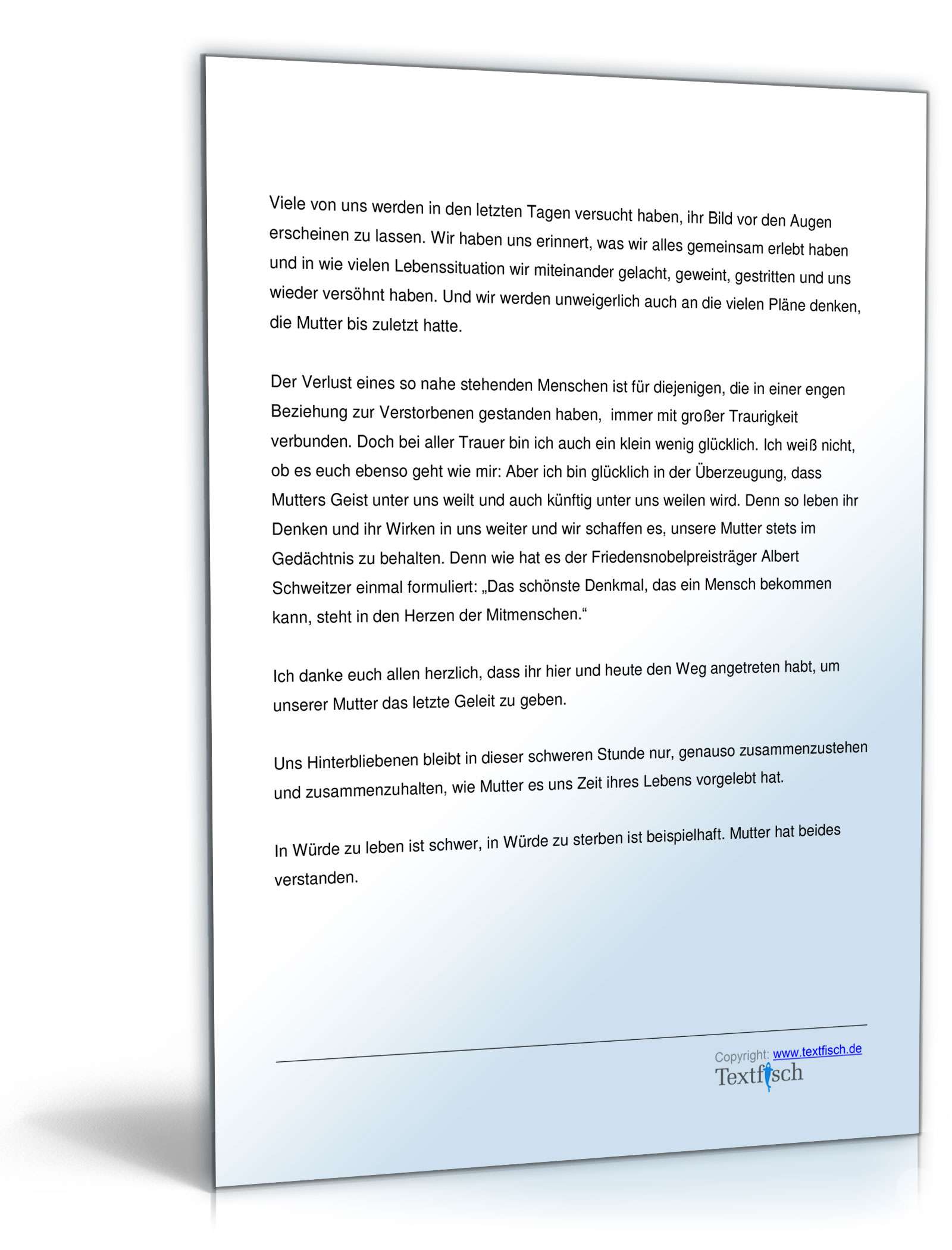 Trauerrede für die Mutter PDF. Seite: 3