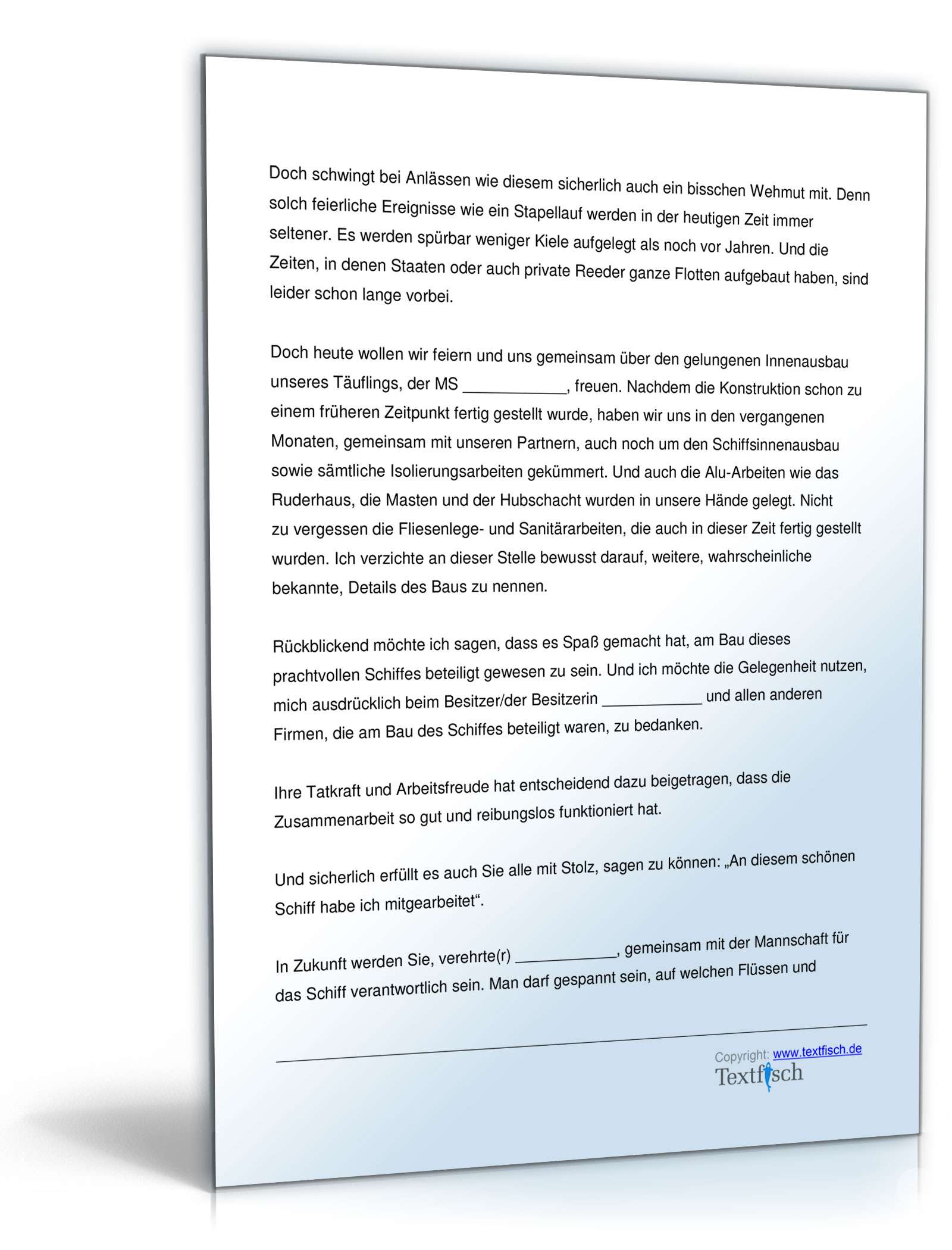 Rede zur Schiffstaufe oder Schiffsübergabe   PDF. Seite: 3